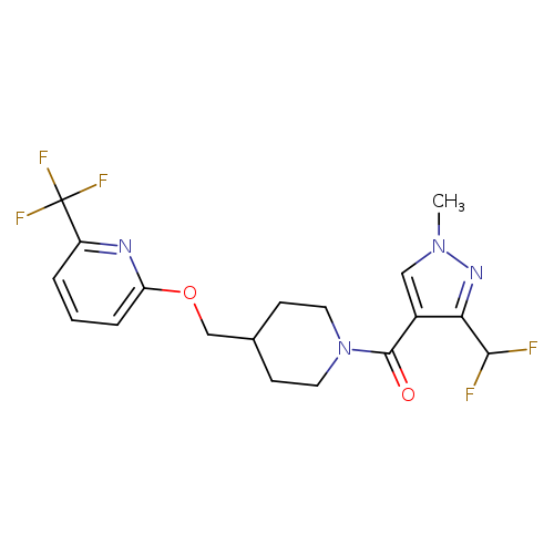 2-({1-[3-(difluoromethyl)-1-methyl-1H-pyrazole-4-carbonyl]piperidin-4-yl}methoxy)-6-(trifluoromethyl)pyridine