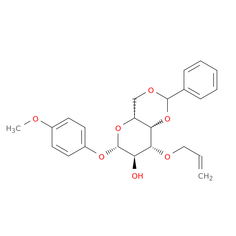 4-Methoxyphenyl 3-o-allyl-4,6-o-benzylidene-beta-d-galactopyranoside
