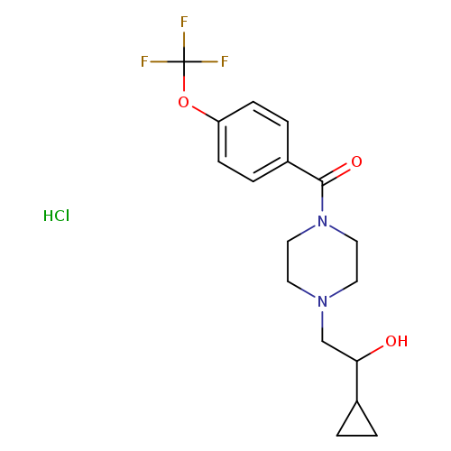 1-cyclopropyl-2-{4-[4-(trifluoromethoxy)benzoyl]piperazin-1-yl}ethan-1-ol hydrochloride