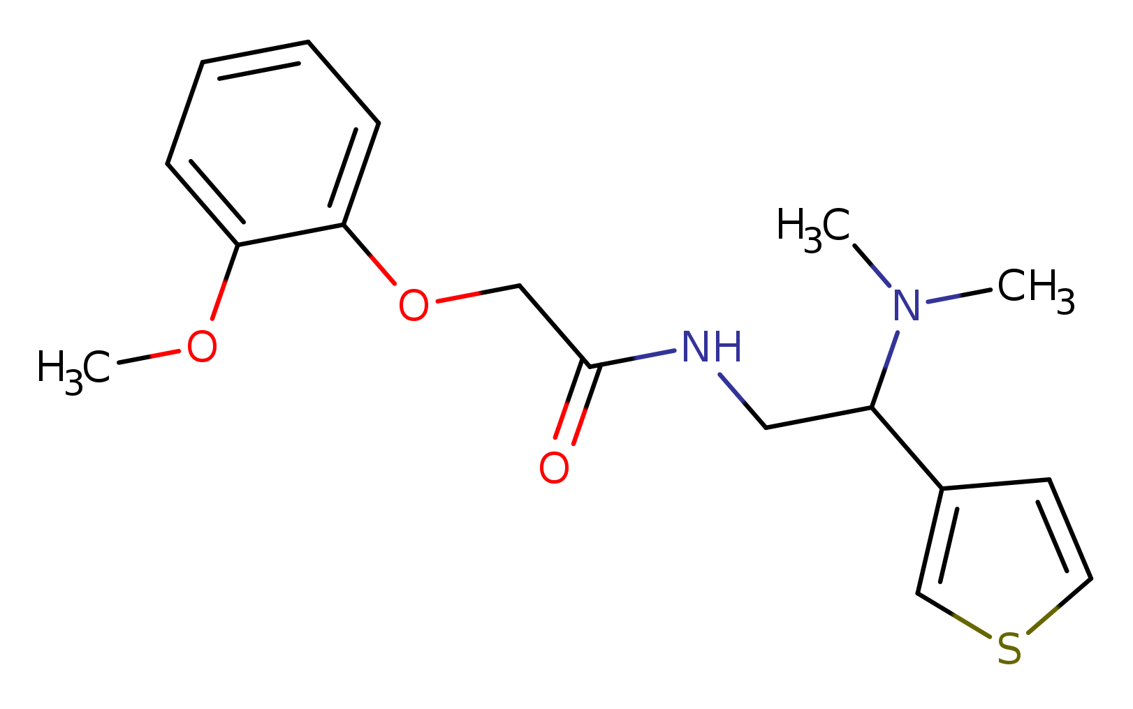 N-[2-(dimethylamino)-2-(thiophen-3-yl)ethyl]-2-(2-methoxyphenoxy)acetamide