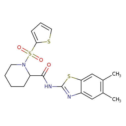 N-(5,6-dimethyl-1,3-benzothiazol-2-yl)-1-(thiophene-2-sulfonyl)piperidine-2-carboxamide