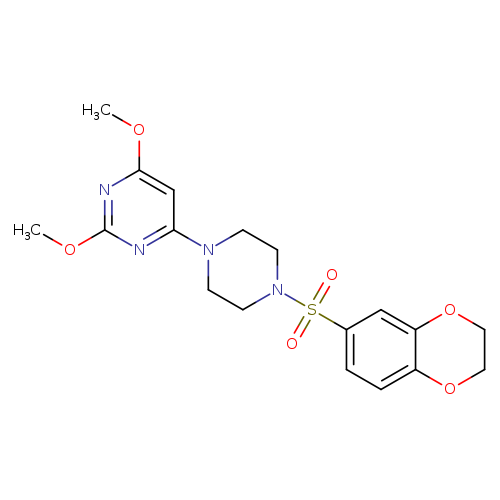 4-[4-(2,3-dihydro-1,4-benzodioxine-6-sulfonyl)piperazin-1-yl]-2,6-dimethoxypyrimidine