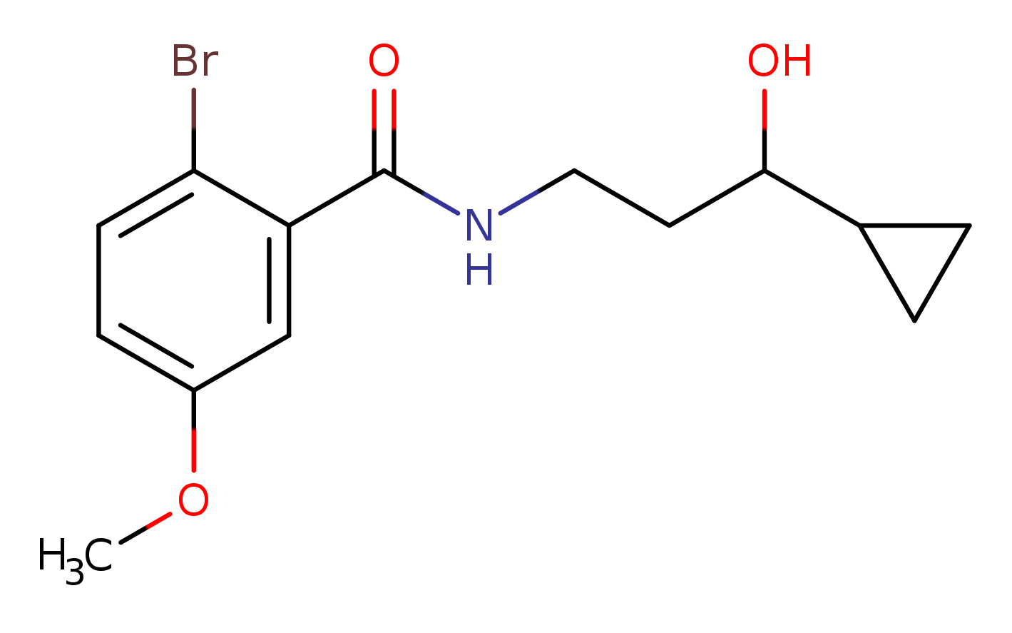 2-bromo-N-(3-cyclopropyl-3-hydroxypropyl)-5-methoxybenzamide