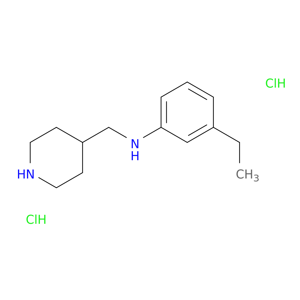 3-ethyl-N-[(piperidin-4-yl)methyl]aniline dihydrochloride