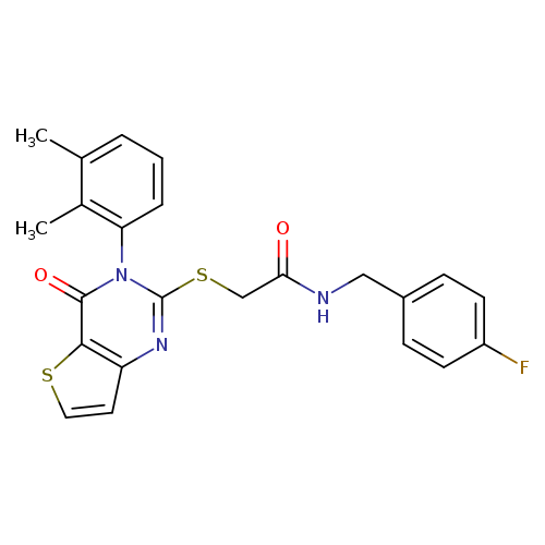 2-{[3-(2,3-dimethylphenyl)-4-oxo-3H,4H-thieno[3,2-d]pyrimidin-2-yl]sulfanyl}-N-[(4-fluorophenyl)methyl]acetamide