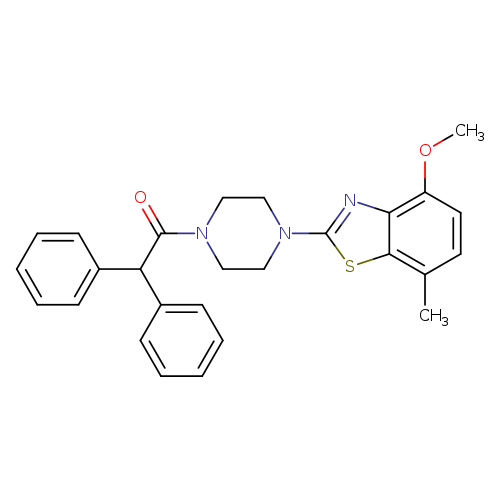 1-[4-(4-methoxy-7-methyl-1,3-benzothiazol-2-yl)piperazin-1-yl]-2,2-diphenylethan-1-one