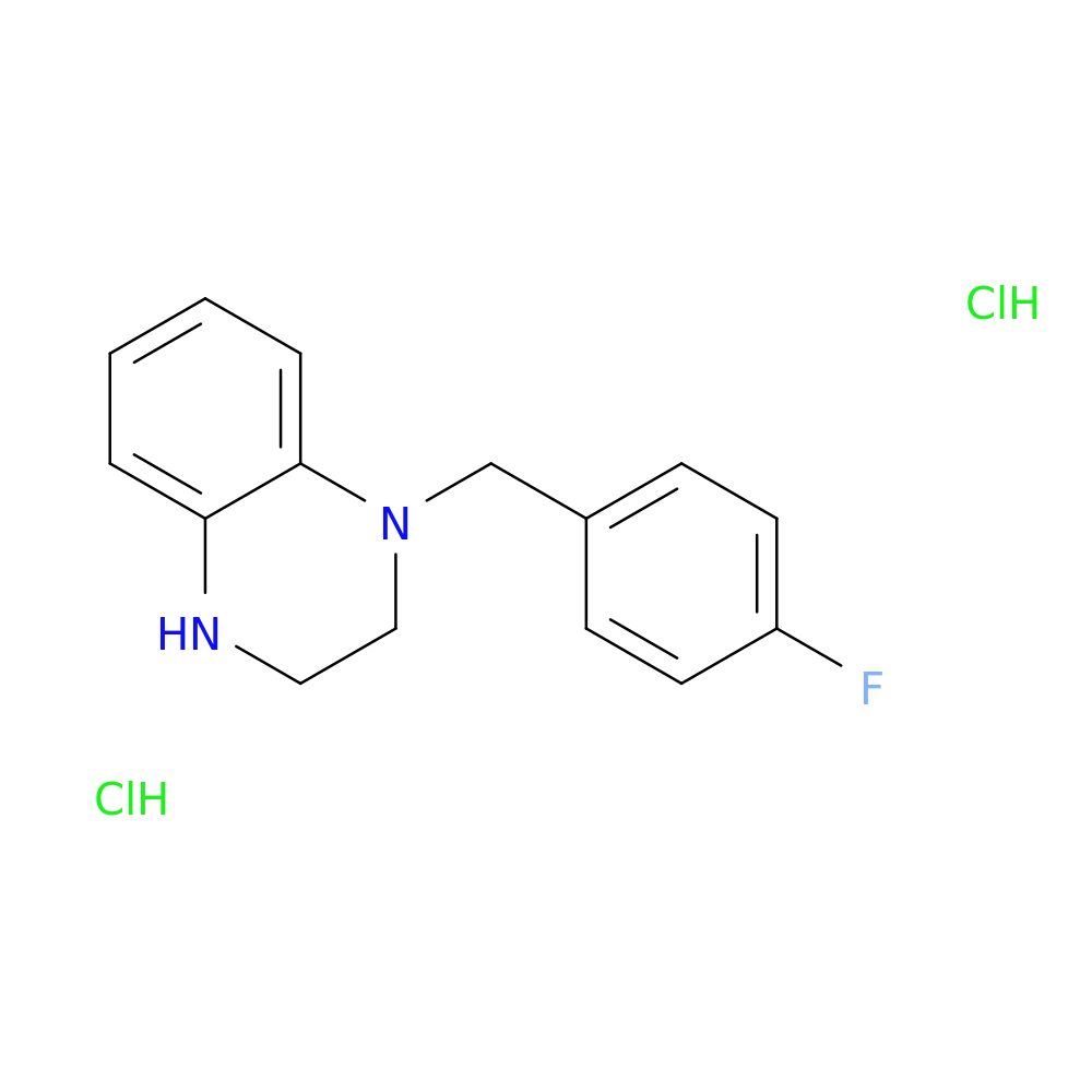 1-[(4-fluorophenyl)methyl]-1,2,3,4-tetrahydroquinoxaline dihydrochloride