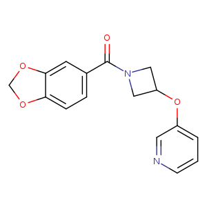 3-{[1-(2H-1,3-benzodioxole-5-carbonyl)azetidin-3-yl]oxy}pyridine