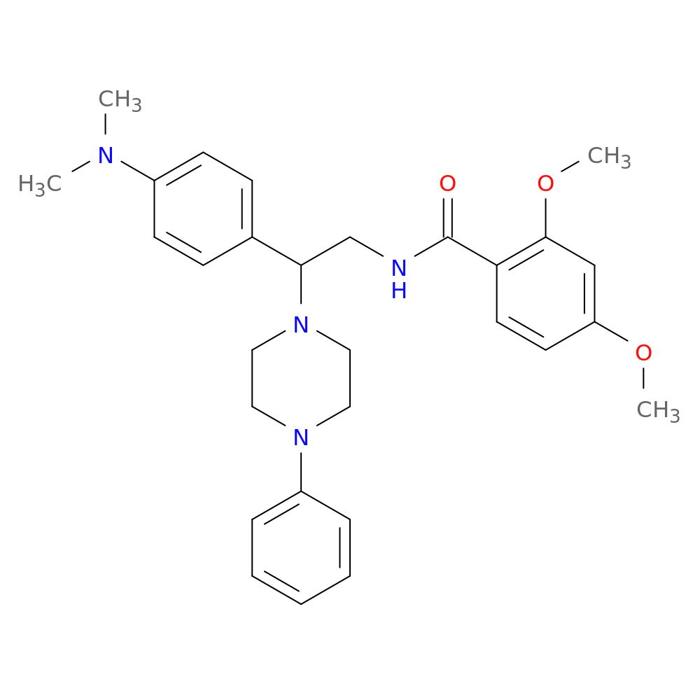 N-{2-[4-(dimethylamino)phenyl]-2-(4-phenylpiperazin-1-yl)ethyl}-2,4-dimethoxybenzamide