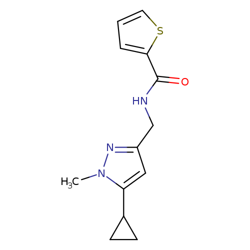 N-[(5-cyclopropyl-1-methyl-1H-pyrazol-3-yl)methyl]thiophene-2-carboxamide