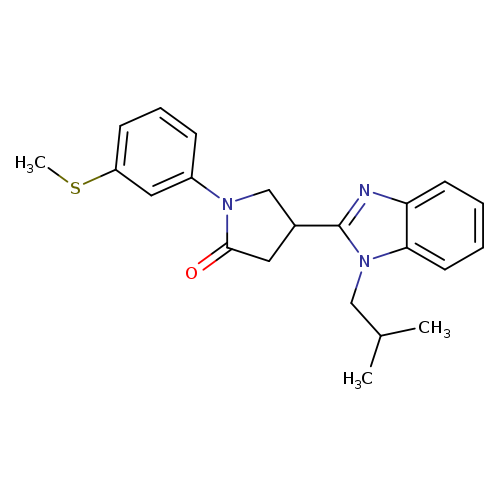 4-[1-(2-methylpropyl)-1H-1,3-benzodiazol-2-yl]-1-[3-(methylsulfanyl)phenyl]pyrrolidin-2-one