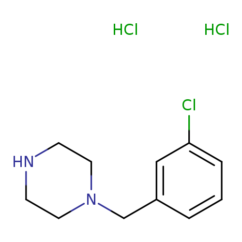 Piperazine, 1-[(3-chlorophenyl)methyl]-, hydrochloride (1:2)
