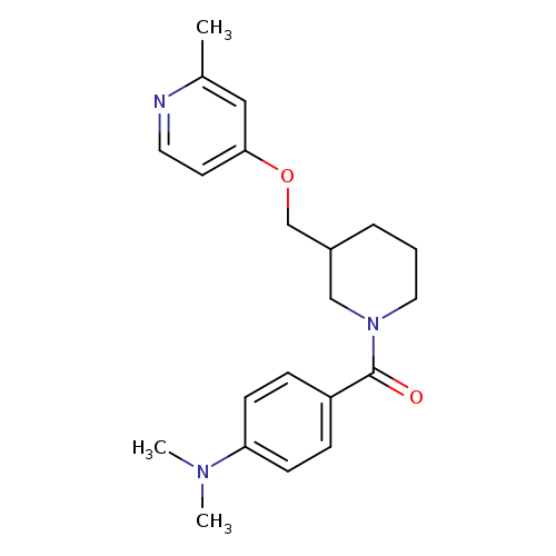 N,N-dimethyl-4-(3-{[(2-methylpyridin-4-yl)oxy]methyl}piperidine-1-carbonyl)aniline