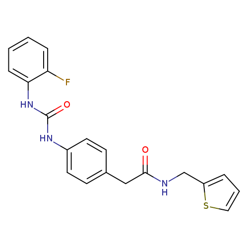 2-(4-{[(2-fluorophenyl)carbamoyl]amino}phenyl)-N-[(thiophen-2-yl)methyl]acetamide