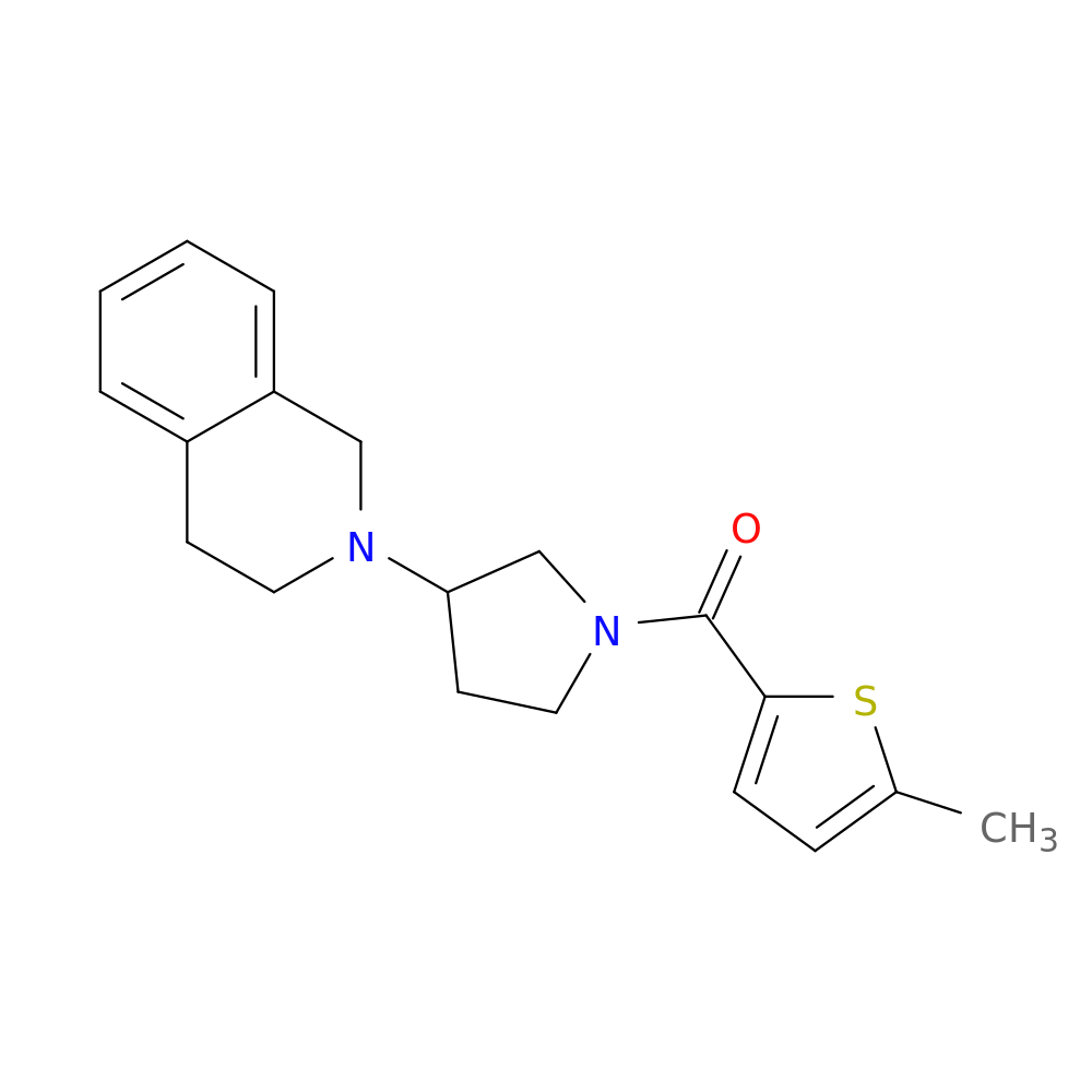 2-[1-(5-methylthiophene-2-carbonyl)pyrrolidin-3-yl]-1,2,3,4-tetrahydroisoquinoline