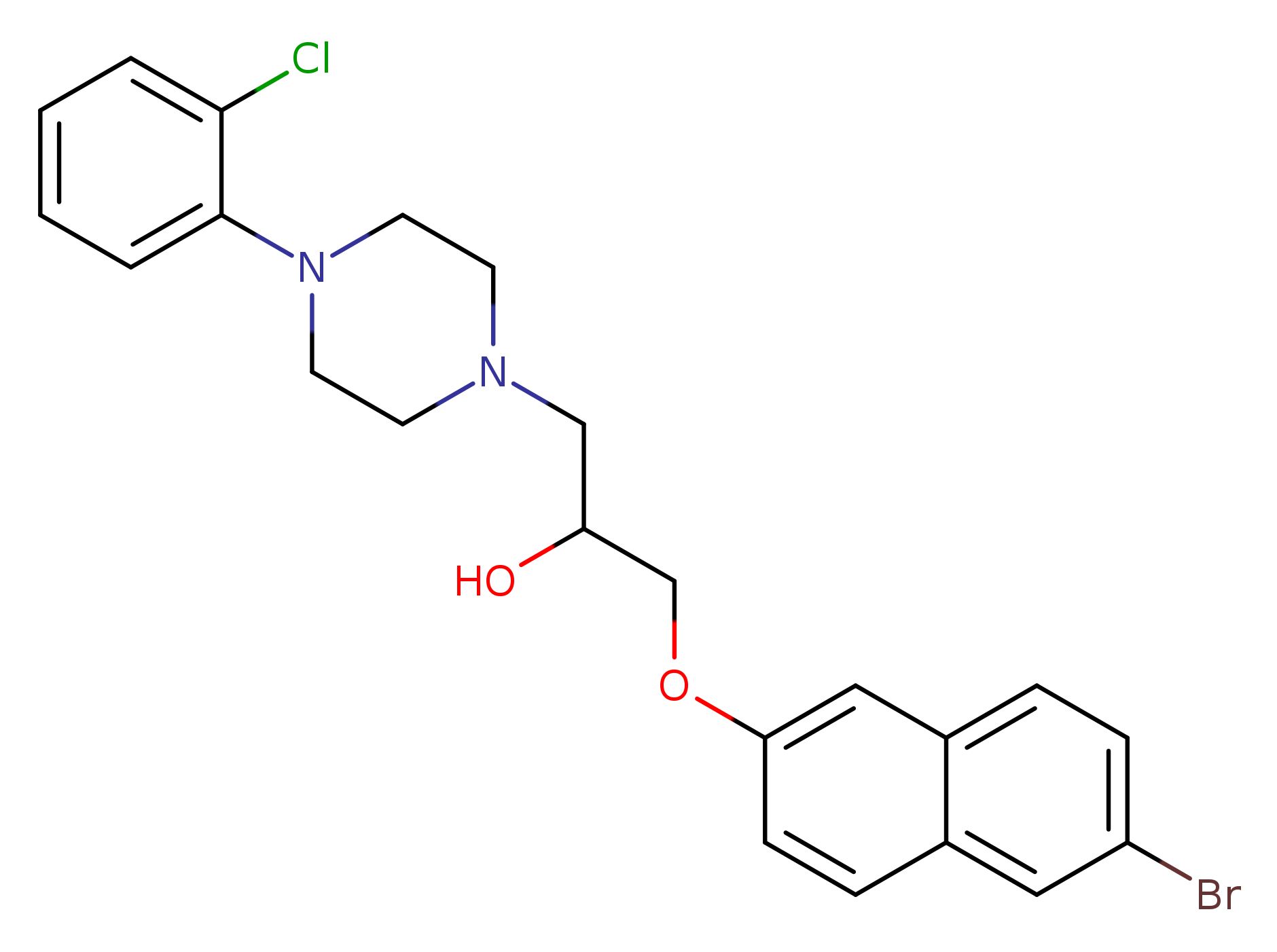 1-[(6-bromonaphthalen-2-yl)oxy]-3-[4-(2-chlorophenyl)piperazin-1-yl]propan-2-ol