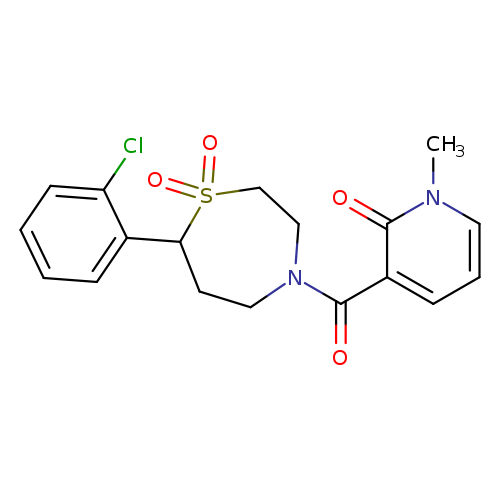 7-(2-chlorophenyl)-4-(1-methyl-2-oxo-1,2-dihydropyridine-3-carbonyl)-1lambda6,4-thiazepane-1,1-dione