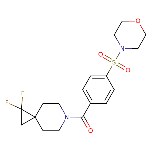 1,1-difluoro-6-[4-(morpholine-4-sulfonyl)benzoyl]-6-azaspiro[2.5]octane