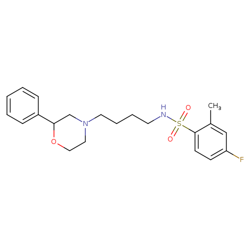 4-fluoro-2-methyl-N-[4-(2-phenylmorpholin-4-yl)butyl]benzene-1-sulfonamide