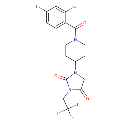 1-[1-(2-chloro-4-fluorobenzoyl)piperidin-4-yl]-3-(2,2,2-trifluoroethyl)imidazolidine-2,4-dione