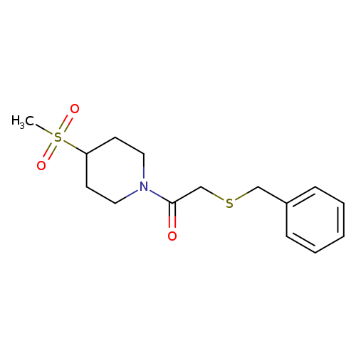 2-(benzylsulfanyl)-1-(4-methanesulfonylpiperidin-1-yl)ethan-1-one