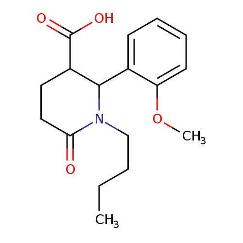 1-butyl-2-(2-methoxyphenyl)-6-oxopiperidine-3-carboxylic acid
