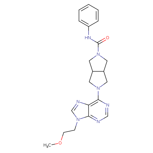 5-[9-(2-methoxyethyl)-9H-purin-6-yl]-N-phenyl-octahydropyrrolo[3,4-c]pyrrole-2-carboxamide