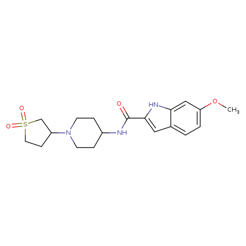 N-[1-(1,1-dioxo-1lambda6-thiolan-3-yl)piperidin-4-yl]-6-methoxy-1H-indole-2-carboxamide