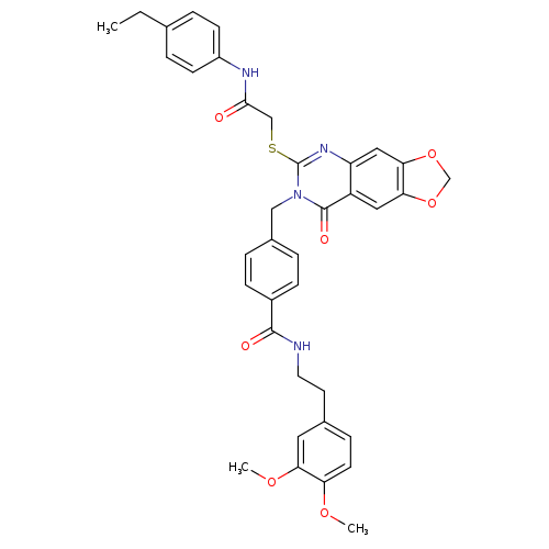 N-[2-(3,4-dimethoxyphenyl)ethyl]-4-{[6-({[(4-ethylphenyl)carbamoyl]methyl}sulfanyl)-8-oxo-2H,7H,8H-[1,3]dioxolo[4,5-g]quinazolin-7-yl]methyl}benzamide