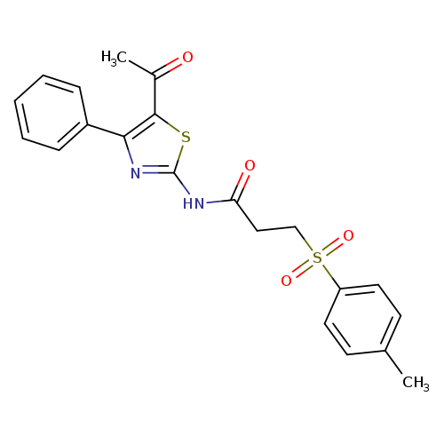 N-(5-acetyl-4-phenyl-1,3-thiazol-2-yl)-3-(4-methylbenzenesulfonyl)propanamide