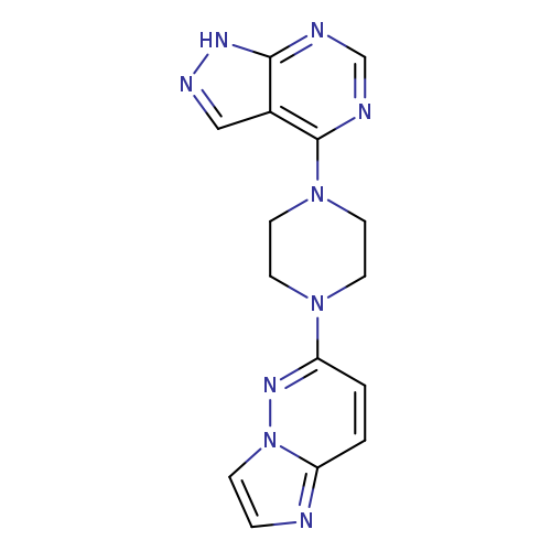 1-{imidazo[1,2-b]pyridazin-6-yl}-4-{1H-pyrazolo[3,4-d]pyrimidin-4-yl}piperazine