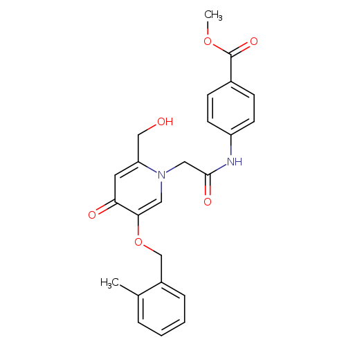 methyl 4-{2-[2-(hydroxymethyl)-5-[(2-methylphenyl)methoxy]-4-oxo-1,4-dihydropyridin-1-yl]acetamido}benzoate