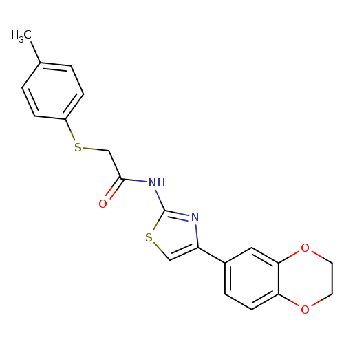 N-[4-(2,3-dihydro-1,4-benzodioxin-6-yl)-1,3-thiazol-2-yl]-2-[(4-methylphenyl)sulfanyl]acetamide