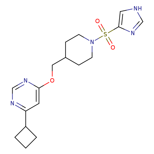 4-cyclobutyl-6-{[1-(1H-imidazole-4-sulfonyl)piperidin-4-yl]methoxy}pyrimidine