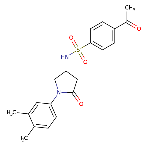 4-acetyl-N-[1-(3,4-dimethylphenyl)-5-oxopyrrolidin-3-yl]benzene-1-sulfonamide