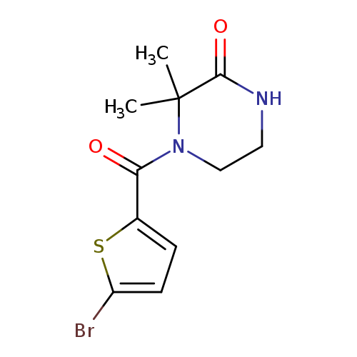 4-(5-bromothiophene-2-carbonyl)-3,3-dimethylpiperazin-2-one