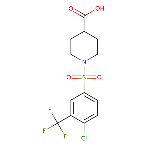 1-[4-chloro-3-(trifluoromethyl)benzenesulfonyl]piperidine-4-carboxylic acid
