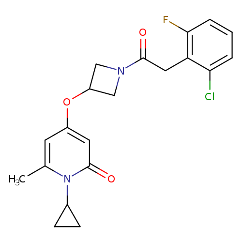 4-({1-[2-(2-chloro-6-fluorophenyl)acetyl]azetidin-3-yl}oxy)-1-cyclopropyl-6-methyl-1,2-dihydropyridin-2-one