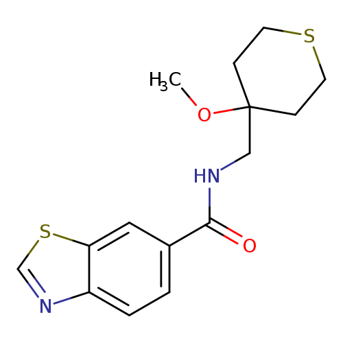 N-[(4-methoxythian-4-yl)methyl]-1,3-benzothiazole-6-carboxamide