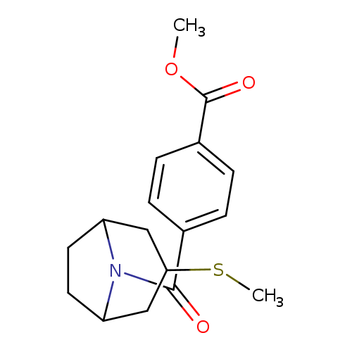 methyl 4-[3-(methylsulfanyl)-8-azabicyclo[3.2.1]octane-8-carbonyl]benzoate