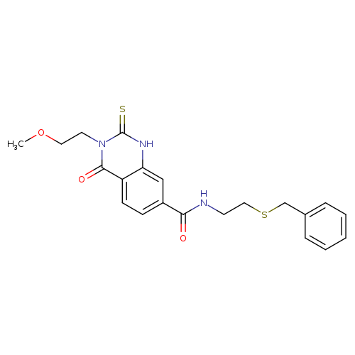 N-[2-(benzylsulfanyl)ethyl]-3-(2-methoxyethyl)-4-oxo-2-sulfanylidene-1,2,3,4-tetrahydroquinazoline-7-carboxamide