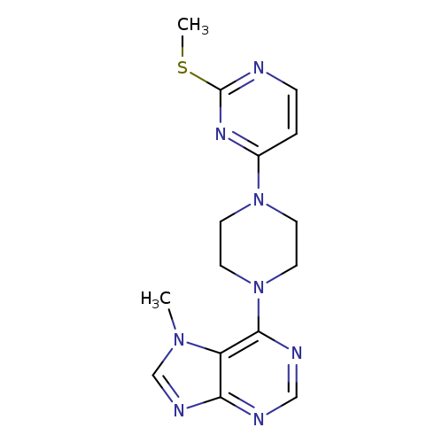7-methyl-6-{4-[2-(methylsulfanyl)pyrimidin-4-yl]piperazin-1-yl}-7H-purine