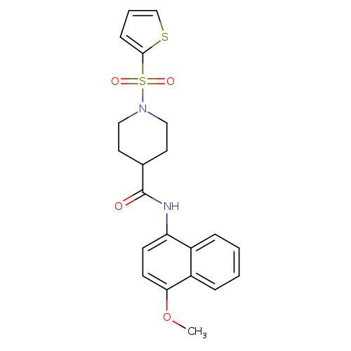 N-(4-methoxynaphthalen-1-yl)-1-(thiophene-2-sulfonyl)piperidine-4-carboxamide