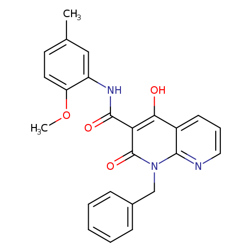 1-benzyl-4-hydroxy-N-(2-methoxy-5-methylphenyl)-2-oxo-1,2-dihydro-1,8-naphthyridine-3-carboxamide