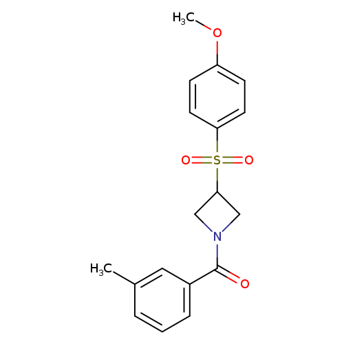 3-(4-methoxybenzenesulfonyl)-1-(3-methylbenzoyl)azetidine