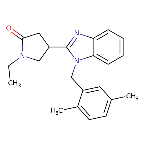 4-{1-[(2,5-dimethylphenyl)methyl]-1H-1,3-benzodiazol-2-yl}-1-ethylpyrrolidin-2-one