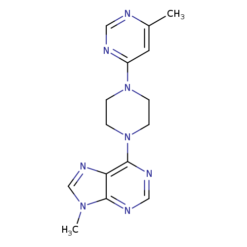 9-methyl-6-[4-(6-methylpyrimidin-4-yl)piperazin-1-yl]-9H-purine