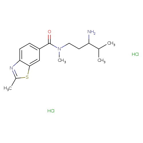 N-(3-amino-4-methylpentyl)-N,2-dimethyl-1,3-benzothiazole-6-carboxamide dihydrochloride