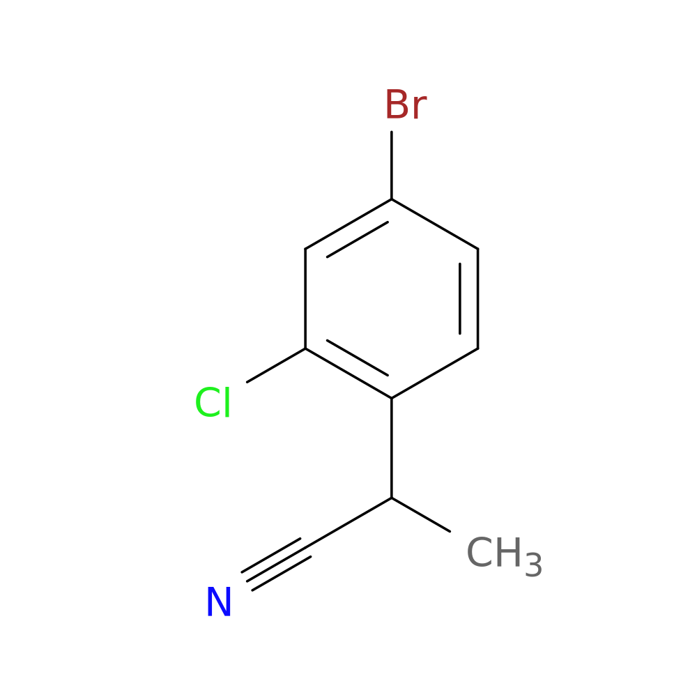 2-(4-bromo-2-chlorophenyl)propanenitrile