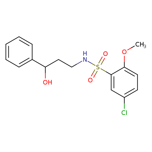 5-chloro-N-(3-hydroxy-3-phenylpropyl)-2-methoxybenzene-1-sulfonamide